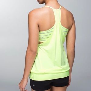 Lululemon No Limits Tank Neon Shade Size 10
